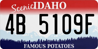 ID license plate 4B5109F
