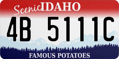 ID license plate 4B5111C