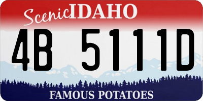ID license plate 4B5111D