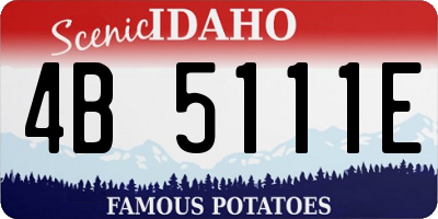 ID license plate 4B5111E