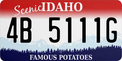 ID license plate 4B5111G