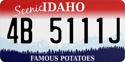 ID license plate 4B5111J