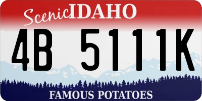 ID license plate 4B5111K