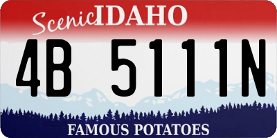 ID license plate 4B5111N