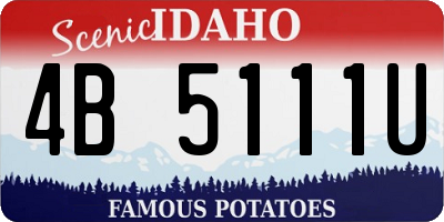 ID license plate 4B5111U