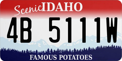 ID license plate 4B5111W