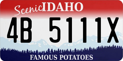ID license plate 4B5111X