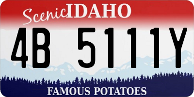 ID license plate 4B5111Y