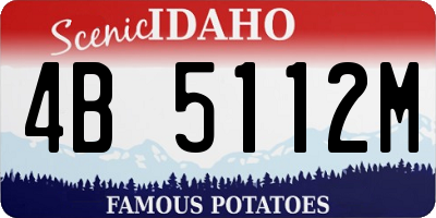 ID license plate 4B5112M