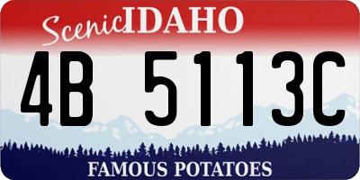 ID license plate 4B5113C