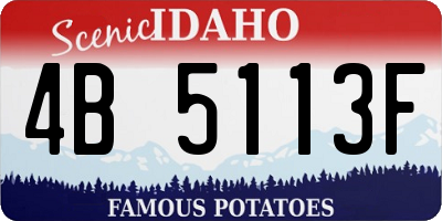 ID license plate 4B5113F
