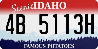 ID license plate 4B5113H