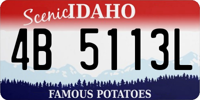ID license plate 4B5113L