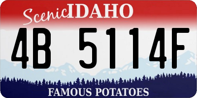 ID license plate 4B5114F