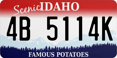 ID license plate 4B5114K