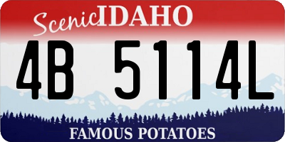 ID license plate 4B5114L