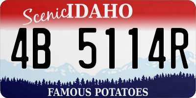 ID license plate 4B5114R