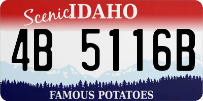 ID license plate 4B5116B