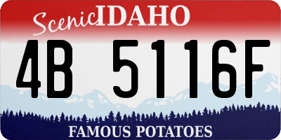 ID license plate 4B5116F