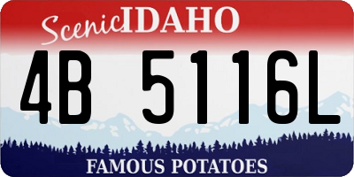 ID license plate 4B5116L