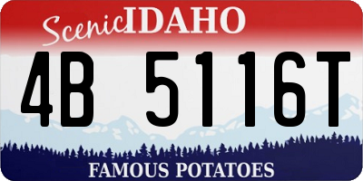 ID license plate 4B5116T