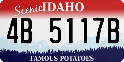 ID license plate 4B5117B
