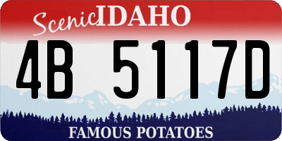 ID license plate 4B5117D