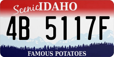 ID license plate 4B5117F