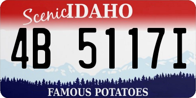 ID license plate 4B5117I