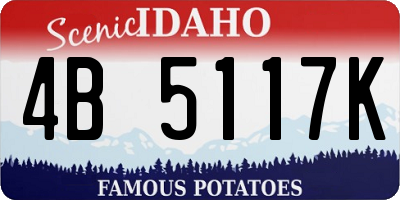ID license plate 4B5117K