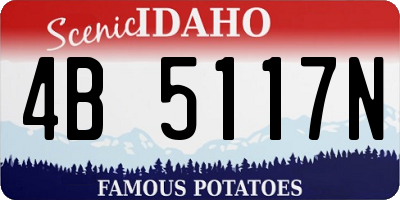 ID license plate 4B5117N