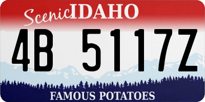 ID license plate 4B5117Z