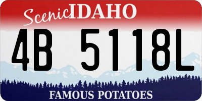 ID license plate 4B5118L