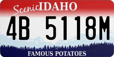 ID license plate 4B5118M
