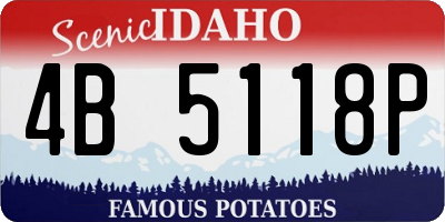 ID license plate 4B5118P