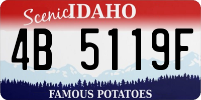 ID license plate 4B5119F