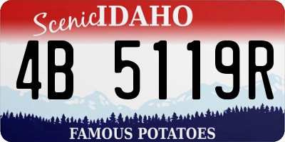 ID license plate 4B5119R