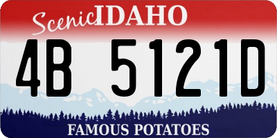 ID license plate 4B5121D