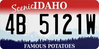 ID license plate 4B5121W