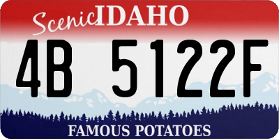 ID license plate 4B5122F