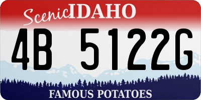 ID license plate 4B5122G