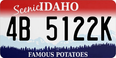 ID license plate 4B5122K