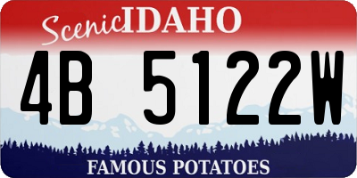 ID license plate 4B5122W