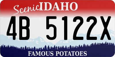 ID license plate 4B5122X