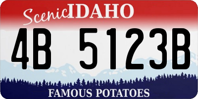 ID license plate 4B5123B