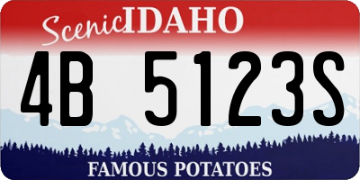 ID license plate 4B5123S