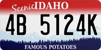 ID license plate 4B5124K