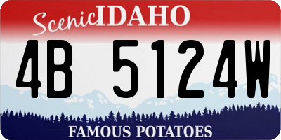 ID license plate 4B5124W