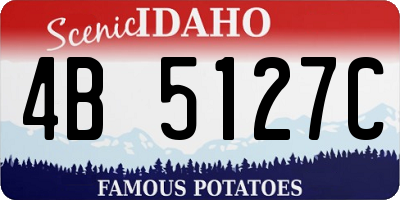ID license plate 4B5127C