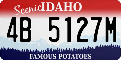 ID license plate 4B5127M